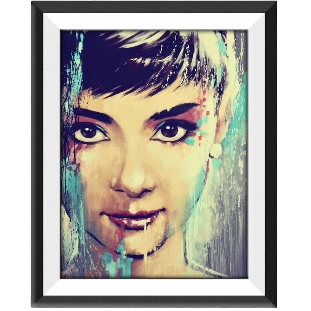 Audrey Hepburn Portrait Watercolor Picture PRINT Breakfast At Tiffany’s
